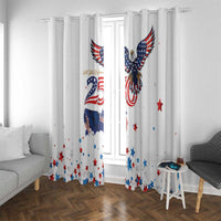 250 Years of American Freedom Window Curtain Flag Bald Eagle and Map
