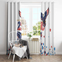 250 Years of American Freedom Window Curtain Flag Bald Eagle and Map