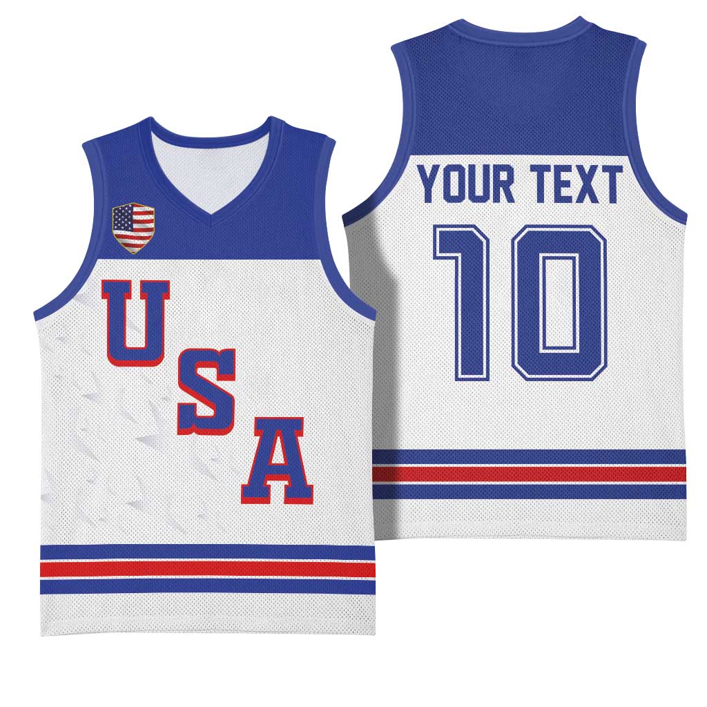 USA Ice Hockey Custom Basketball Jersey Sporty Style