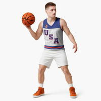 USA Ice Hockey Custom Basketball Jersey Sporty Style
