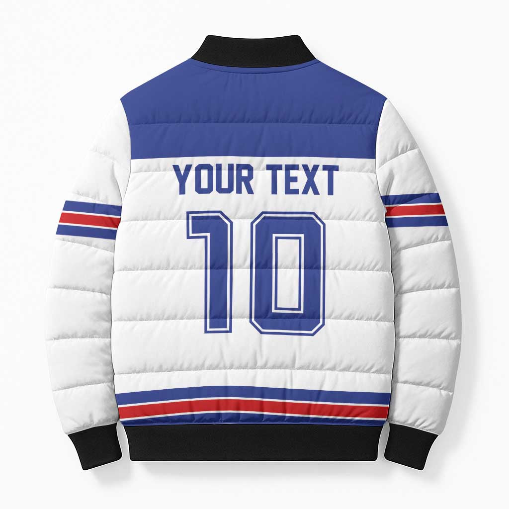 USA Ice Hockey Custom Bomber Puffer Jacket Sporty Style