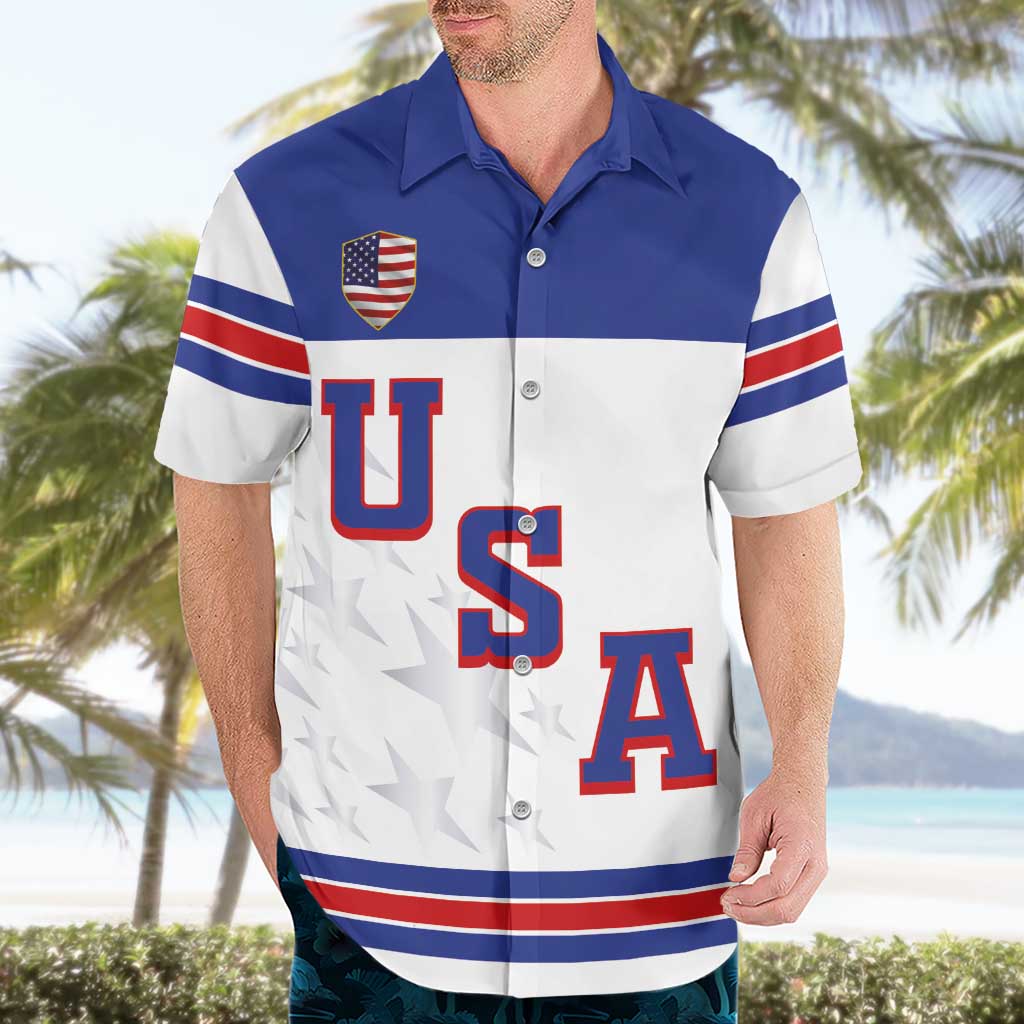 USA Ice Hockey Custom Hawaiian Shirt Sporty Style