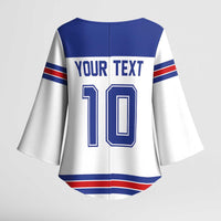 USA Ice Hockey Custom Kimono Sleeve Blouse Sporty Style