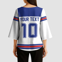 USA Ice Hockey Custom Kimono Sleeve Blouse Sporty Style