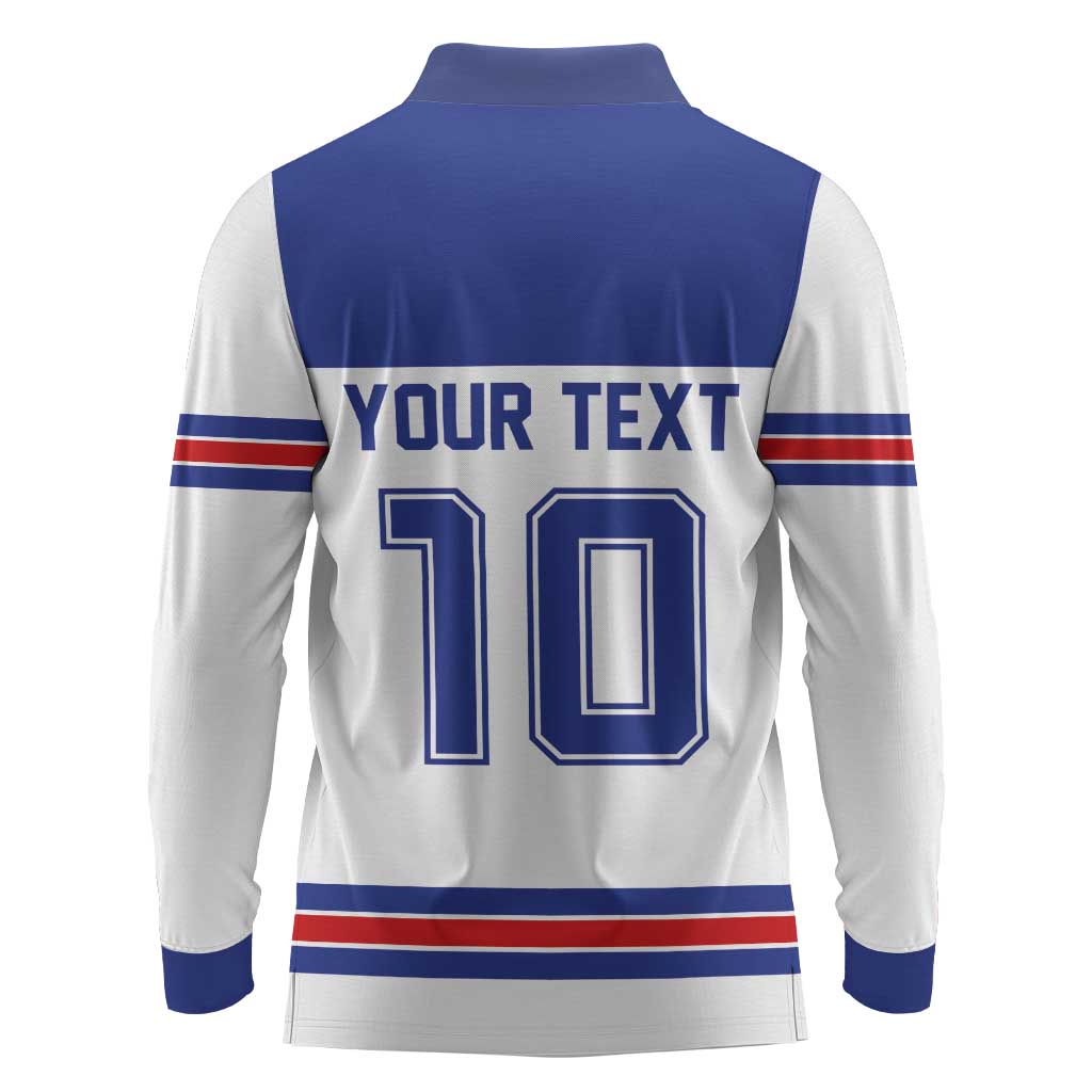 USA Ice Hockey Custom Long Sleeve Polo Shirt Sporty Style