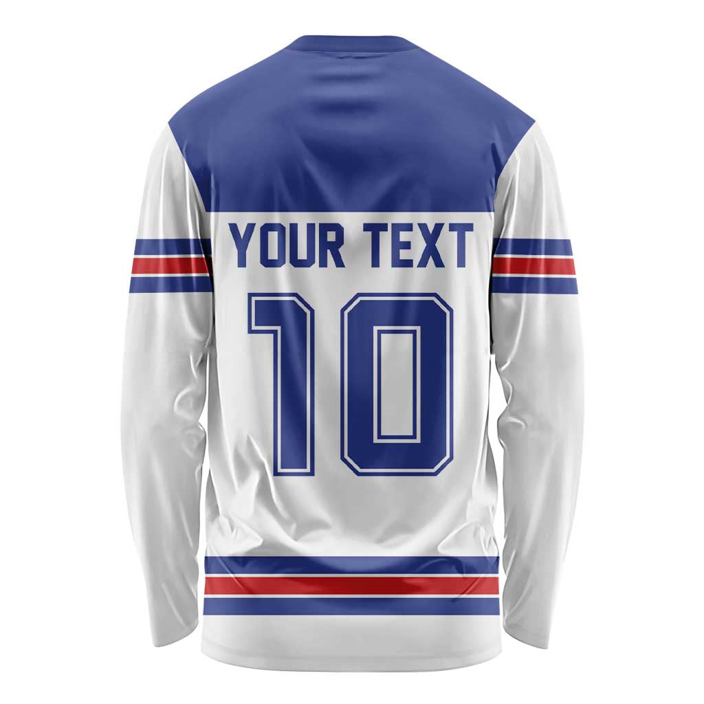 USA Ice Hockey Custom Long Sleeve Shirt Sporty Style