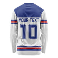 USA Ice Hockey Custom Long Sleeve Shirt Sporty Style