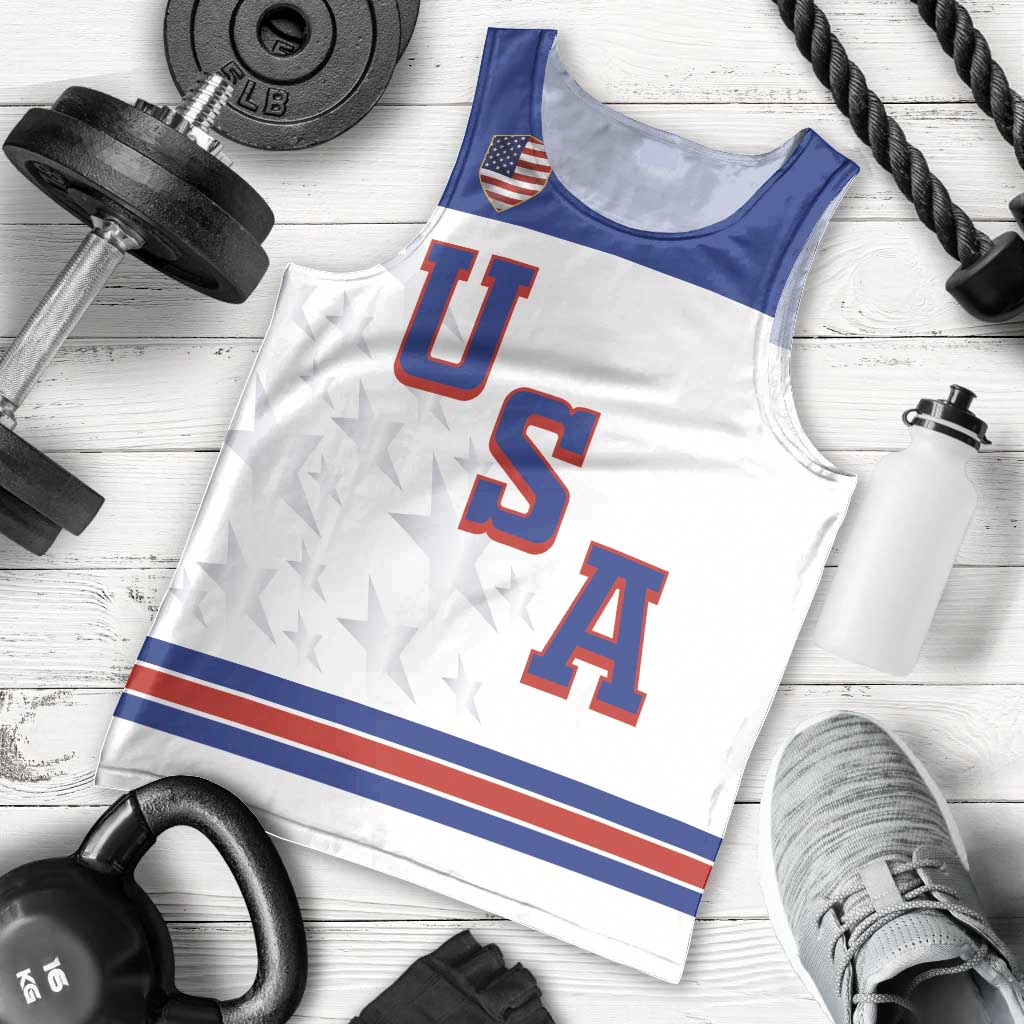 USA Ice Hockey Custom Men Tank Top Sporty Style
