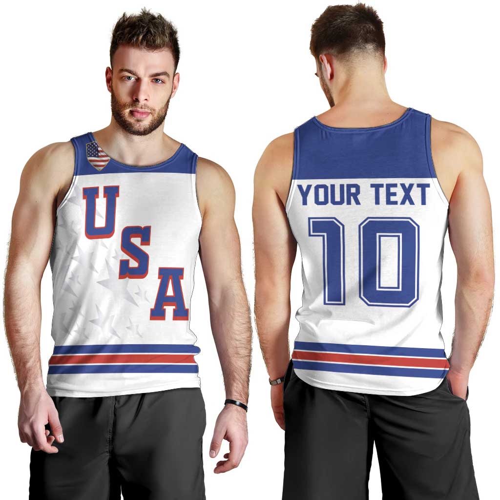 USA Ice Hockey Custom Men Tank Top Sporty Style
