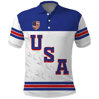 USA Ice Hockey Custom Polo Shirt Sporty Style