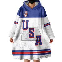 USA Ice Hockey Custom Wearable Blanket Hoodie Sporty Style