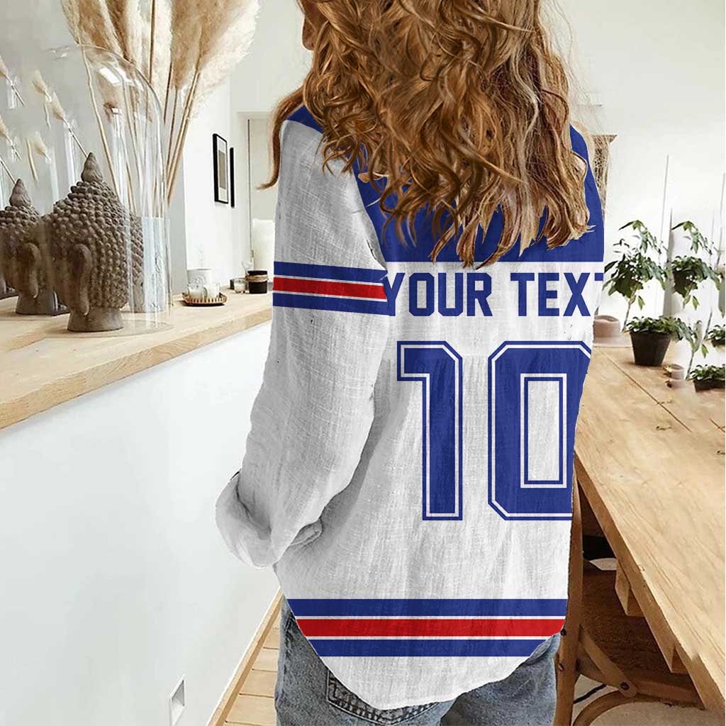 USA Ice Hockey Custom Women Casual Shirt Sporty Style
