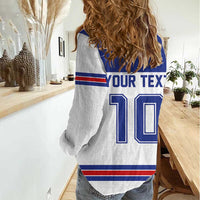 USA Ice Hockey Custom Women Casual Shirt Sporty Style