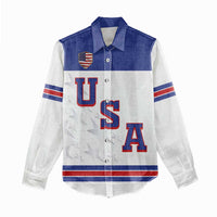 USA Ice Hockey Custom Women Casual Shirt Sporty Style