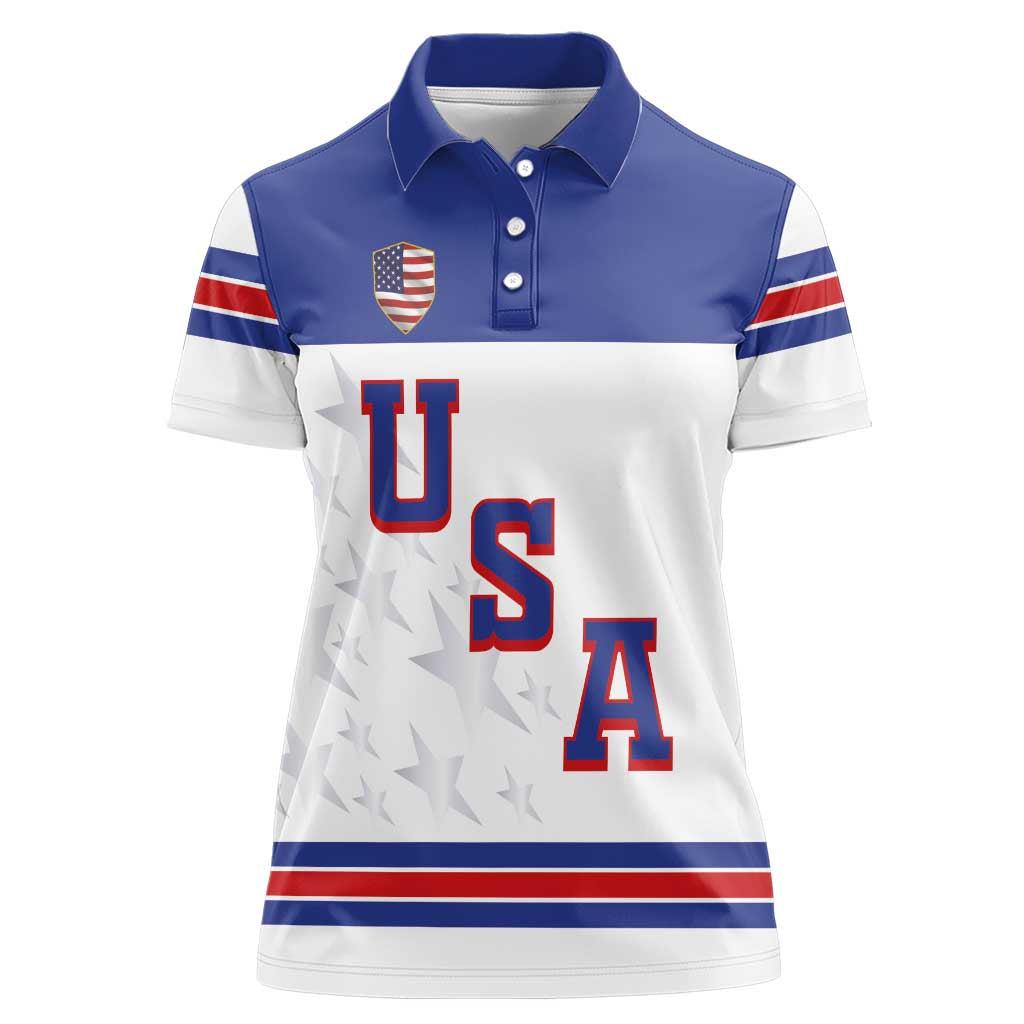 USA Ice Hockey Custom Women Polo Shirt Sporty Style