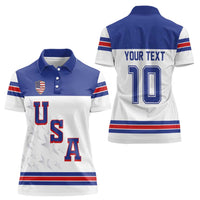 USA Ice Hockey Custom Women Polo Shirt Sporty Style