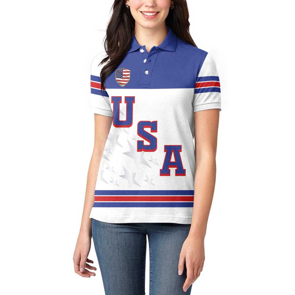 USA Ice Hockey Custom Women Polo Shirt Sporty Style