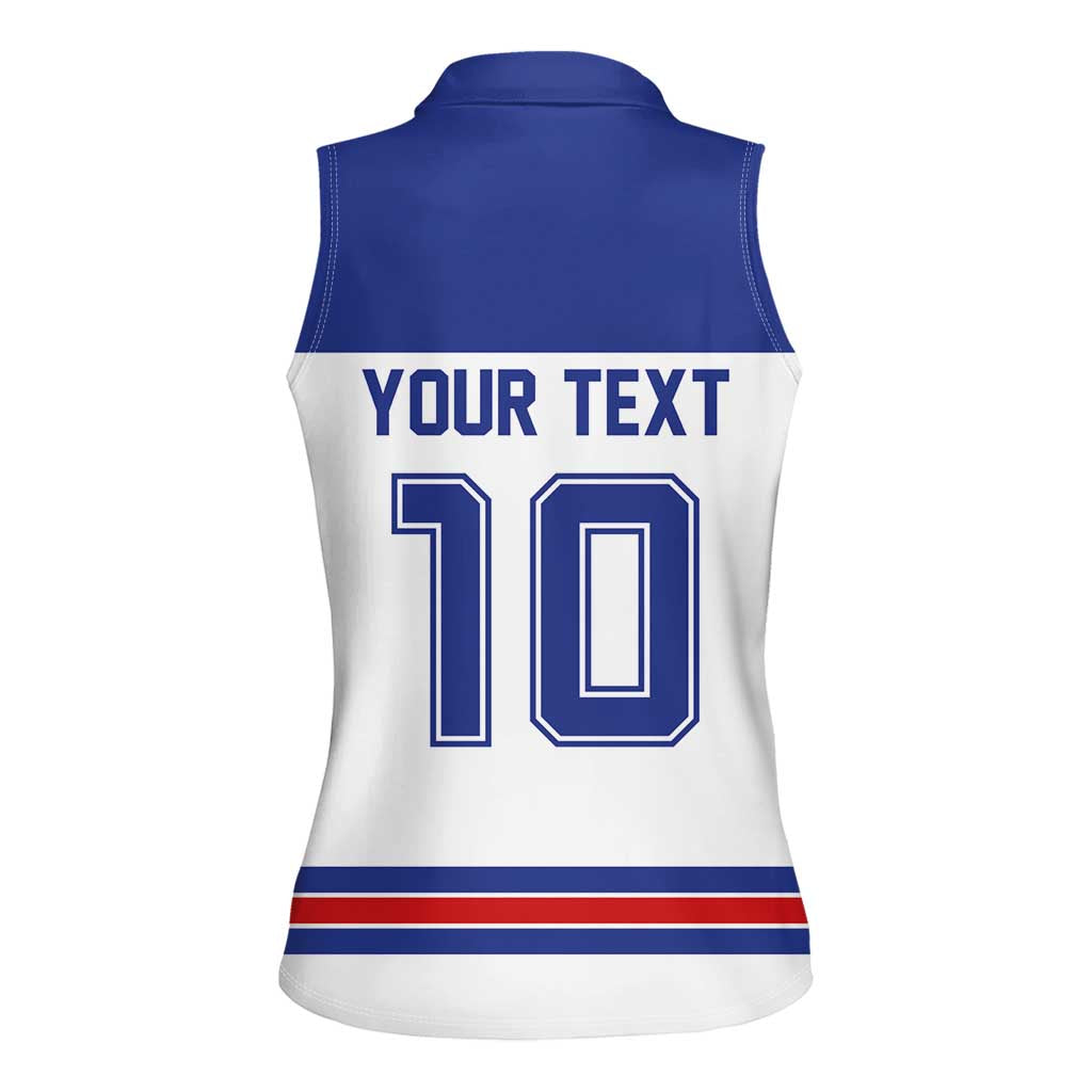 USA Ice Hockey Custom Women Sleeveless Polo Shirt Sporty Style