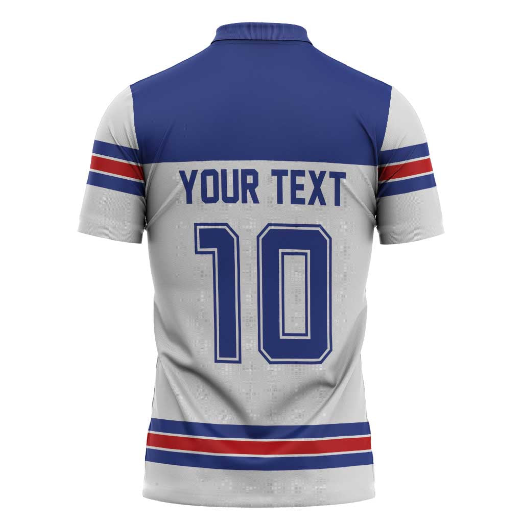 USA Ice Hockey Custom Zipper Polo Shirt Sporty Style