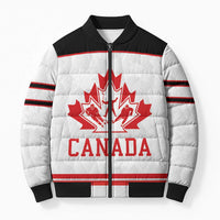 Canada Ice Hockey Custom Bomber Puffer Jacket Maple Leaves Sport