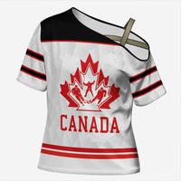 Canada Ice Hockey Custom Cross Shoulder Shirt Maple Leaves Sport