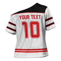 Canada Ice Hockey Custom Cross Shoulder Shirt Maple Leaves Sport