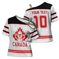 Canada Ice Hockey Custom Cross Shoulder Shirt Maple Leaves Sport