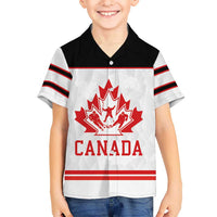 Canada Ice Hockey Custom Kid Hawaiian Shirt Maple Leaves Sport