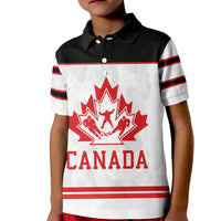 Canada Ice Hockey Custom Kid Polo Shirt Maple Leaves Sport