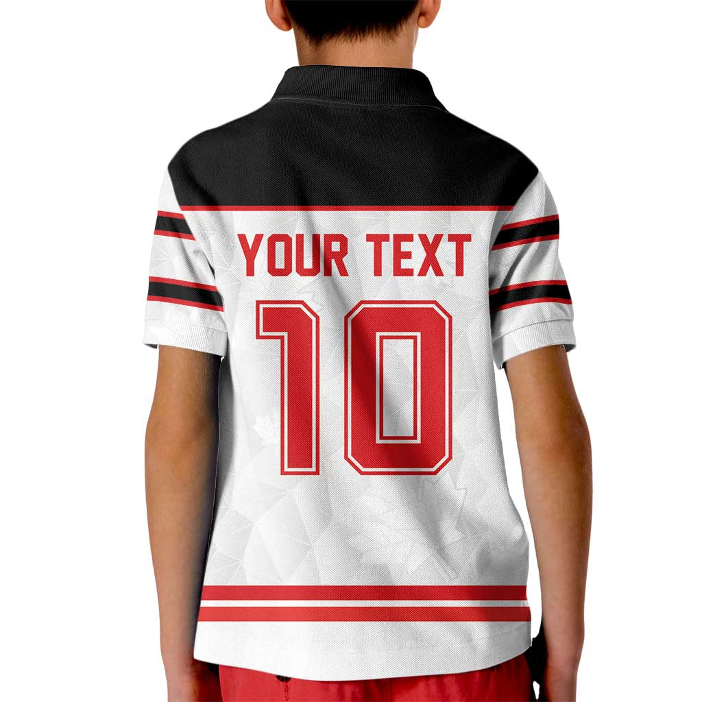 Canada Ice Hockey Custom Kid Polo Shirt Maple Leaves Sport