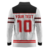 Canada Ice Hockey Custom Long Sleeve Polo Shirt Maple Leaves Sport