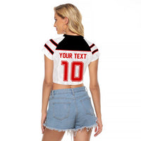 Canada Ice Hockey Custom Raglan Cropped T Shirt Maple Leaves Sport