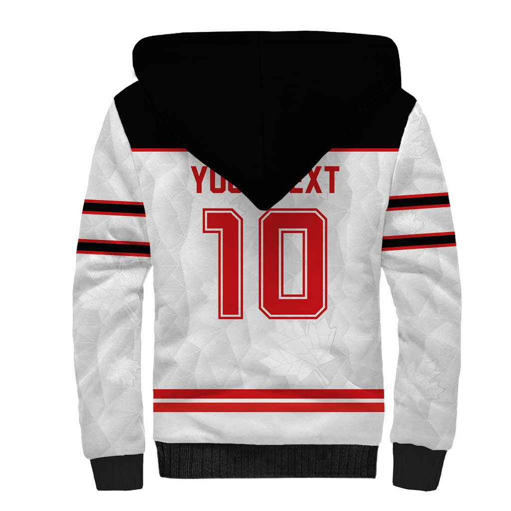 Canada Ice Hockey Custom Sherpa Hoodie Maple Leaves Sport
