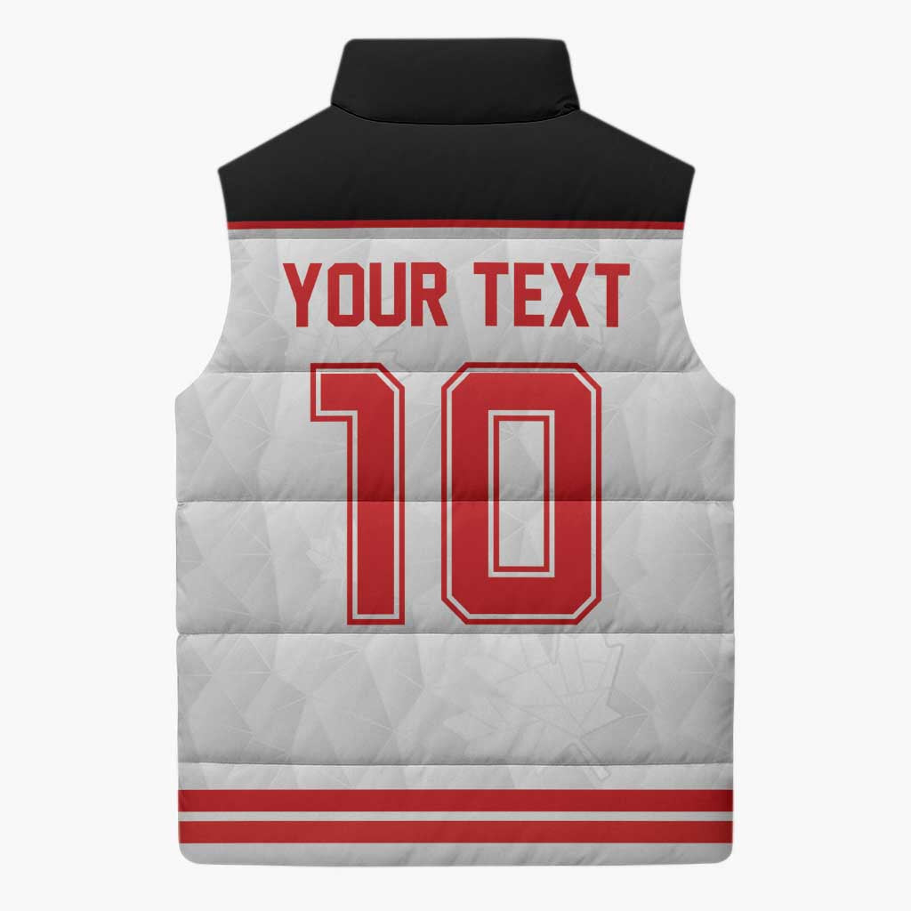 Canada Ice Hockey Custom Sleeveless Puffer Jacket Maple Leaves Sport