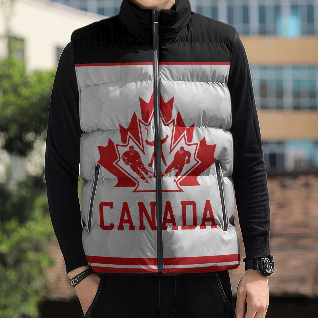 Canada Ice Hockey Custom Sleeveless Puffer Jacket Maple Leaves Sport