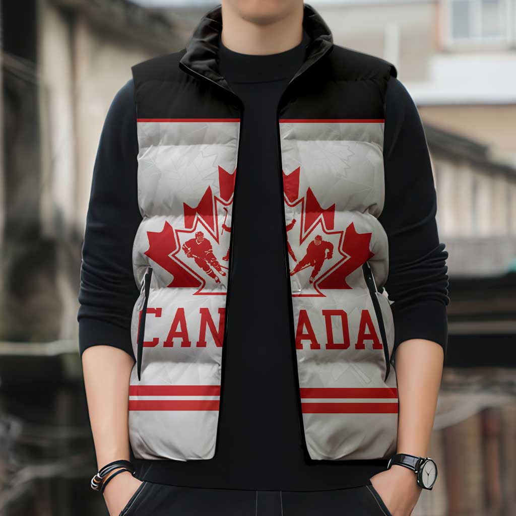 Canada Ice Hockey Custom Sleeveless Puffer Jacket Maple Leaves Sport