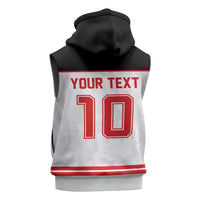 Canada Ice Hockey Custom Sleeveless Zip Hoodie Maple Leaves Sport