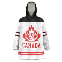 Canada Ice Hockey Custom Wearable Blanket Hoodie Maple Leaves Sport