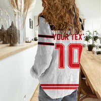 Canada Ice Hockey Custom Women Casual Shirt Maple Leaves Sport