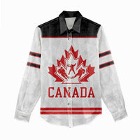 Canada Ice Hockey Custom Women Casual Shirt Maple Leaves Sport