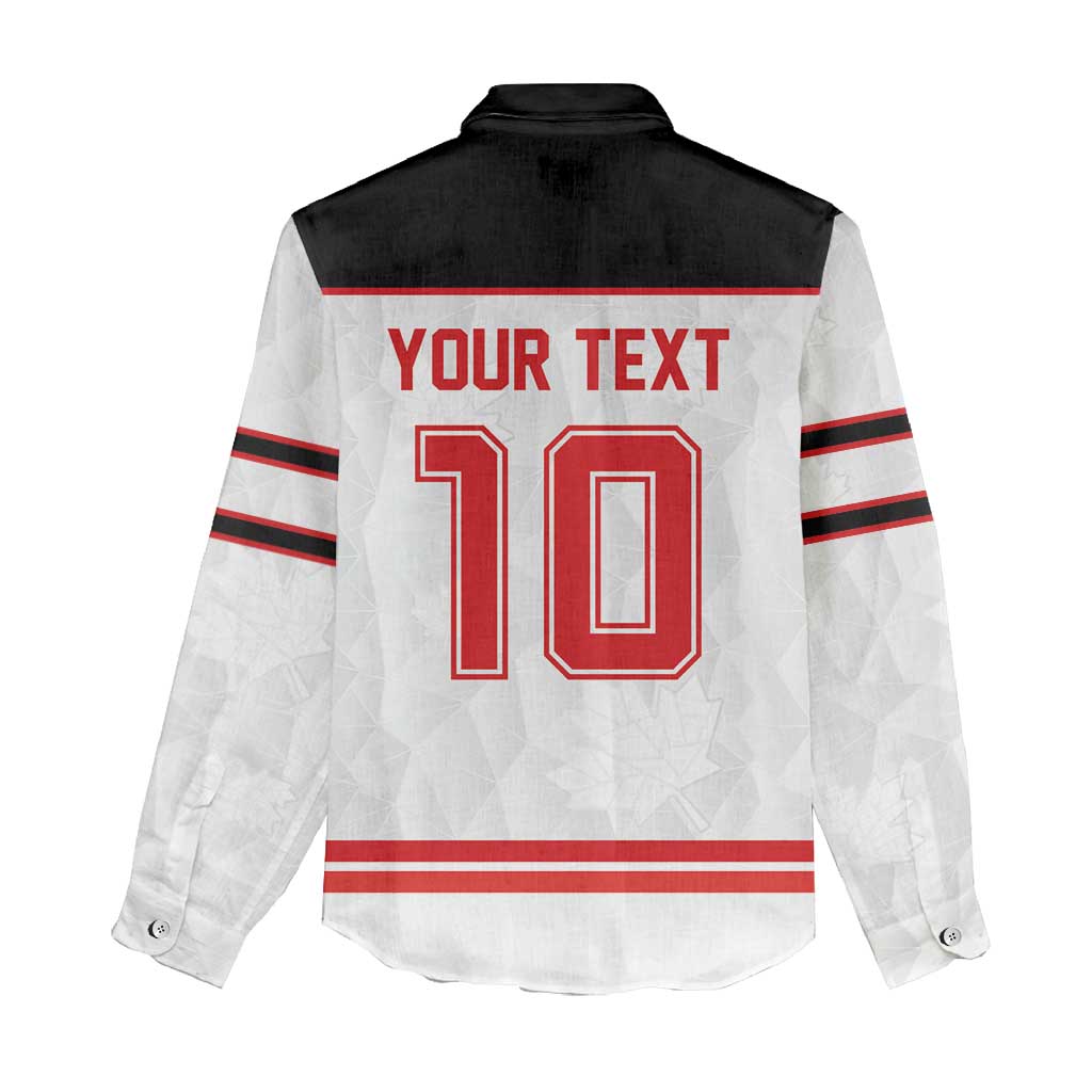 Canada Ice Hockey Custom Women Casual Shirt Maple Leaves Sport