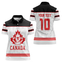 Canada Ice Hockey Custom Women Polo Shirt Maple Leaves Sport