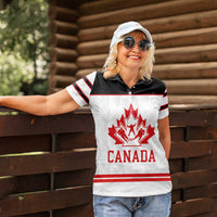 Canada Ice Hockey Custom Women Polo Shirt Maple Leaves Sport