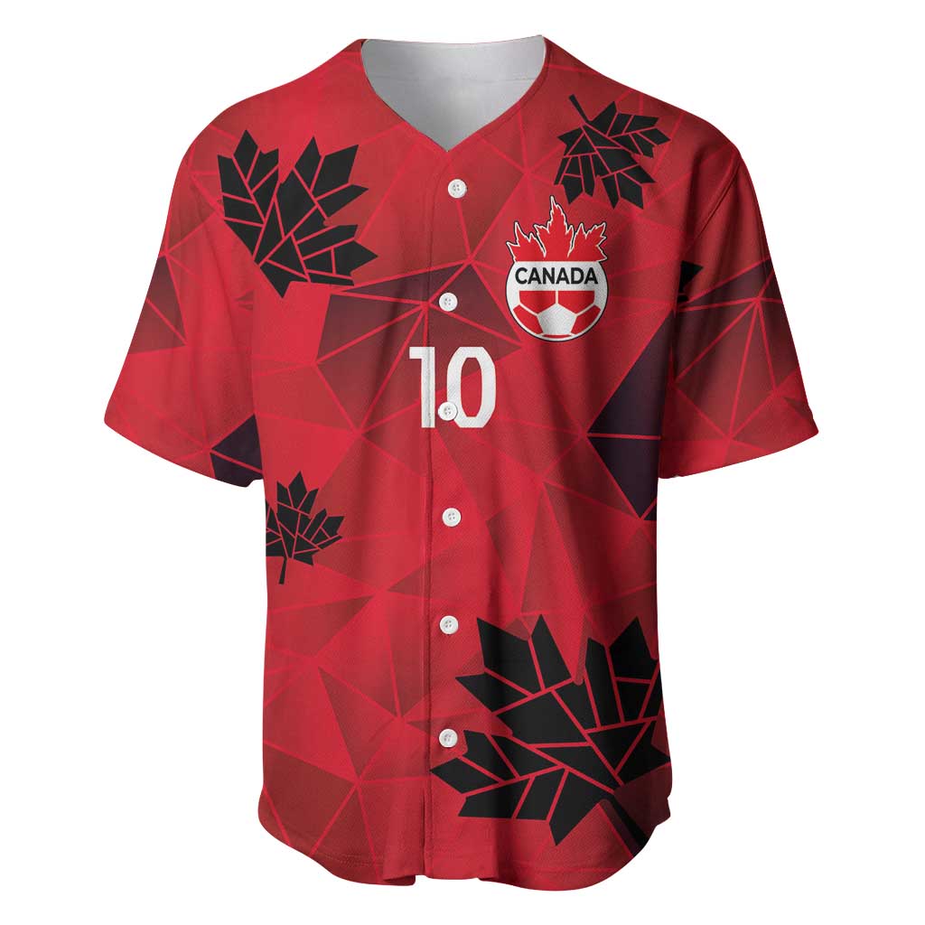 Custom Canada Football Baseball Jersey Maple Leaves Geometric Style