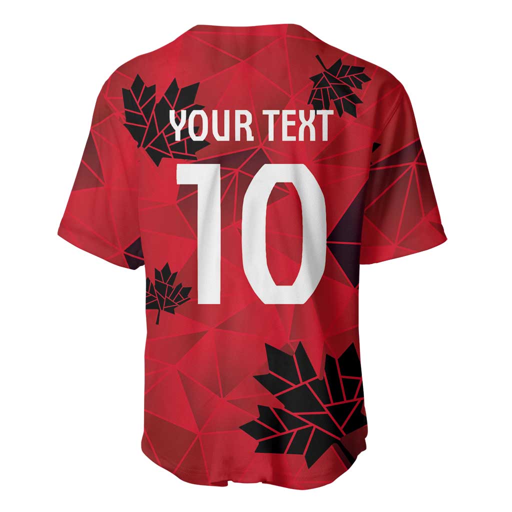 Custom Canada Football Baseball Jersey Maple Leaves Geometric Style