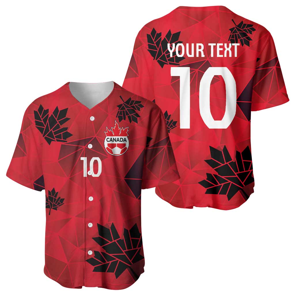 Custom Canada Football Baseball Jersey Maple Leaves Geometric Style