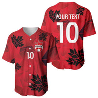 Custom Canada Football Baseball Jersey Maple Leaves Geometric Style