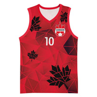 Custom Canada Football Basketball Jersey Maple Leaves Geometric Style