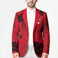 Custom Canada Football Blazer Maple Leaves Geometric Style