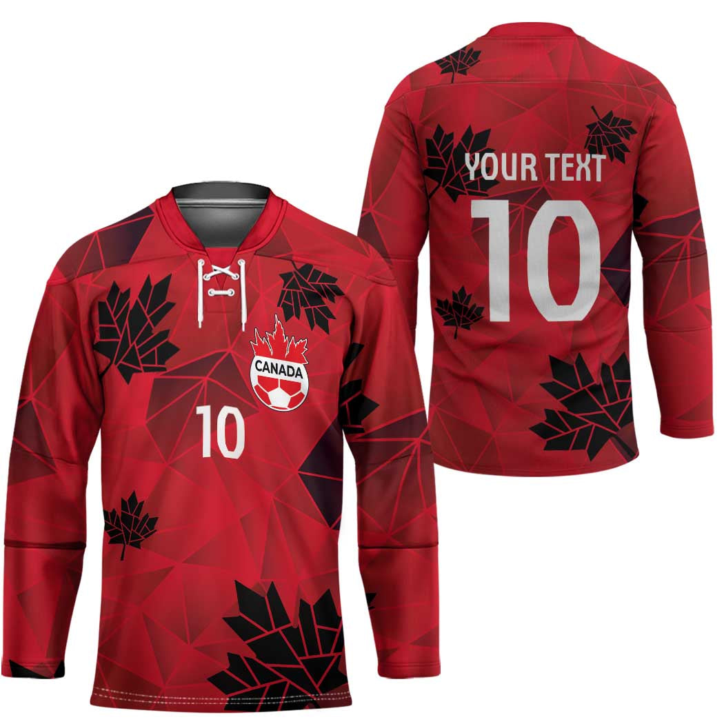 Custom Canada Football Hockey Jersey Maple Leaves Geometric Style